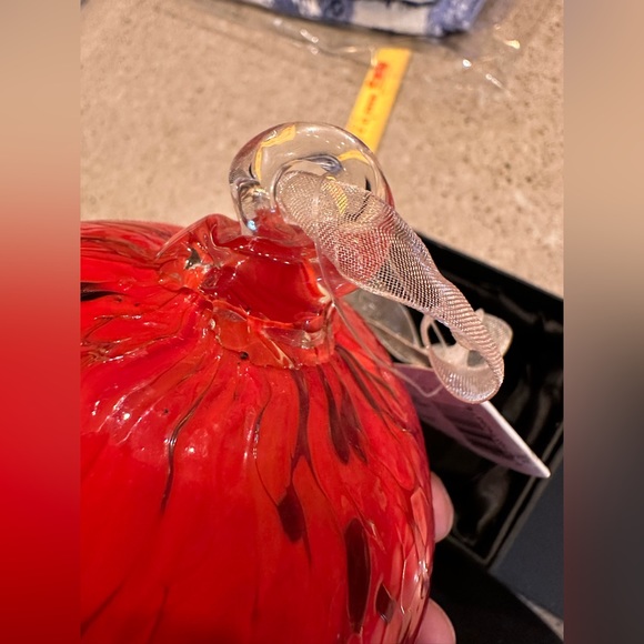 HANDCRAFTED Blown Glass FRIENDSHIP Beautiful Red  Multicolor ORNAMENT 4.5-5” - Picture 12 of 16